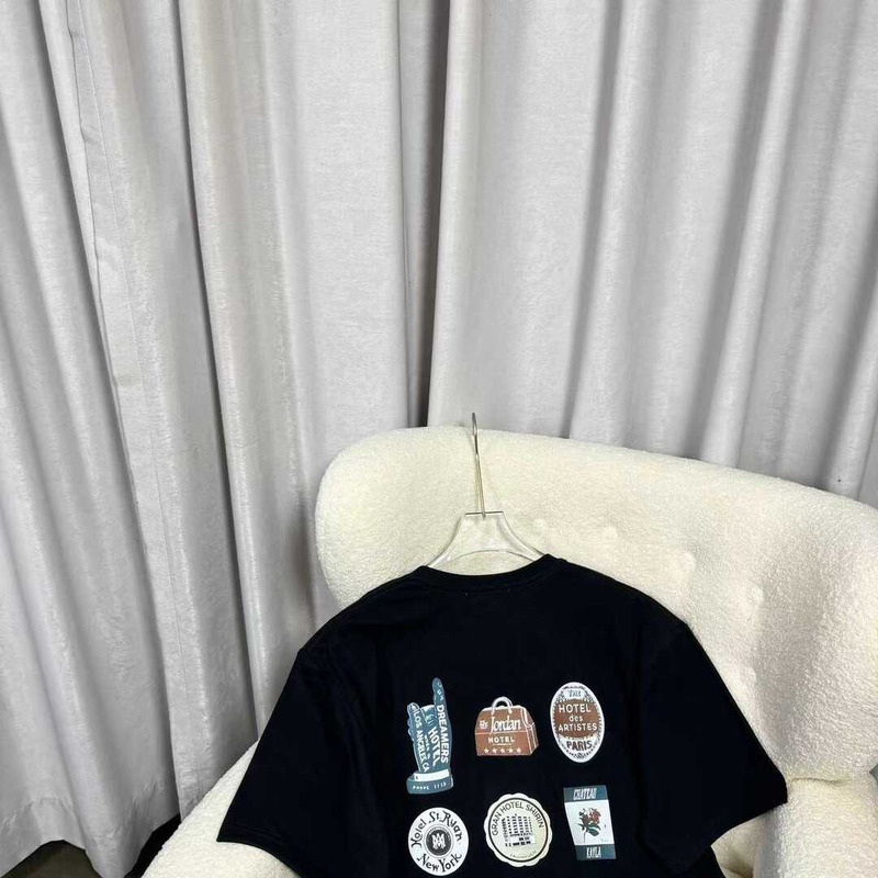 Amiri Graphic Print Cotton T-Shirt Black