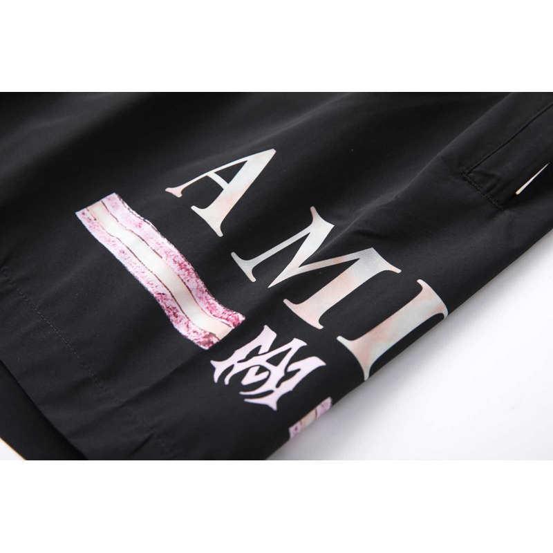 Amiri Printed Logo Shorts Black