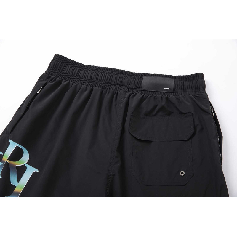 Amiri Printed Logo Shorts Black