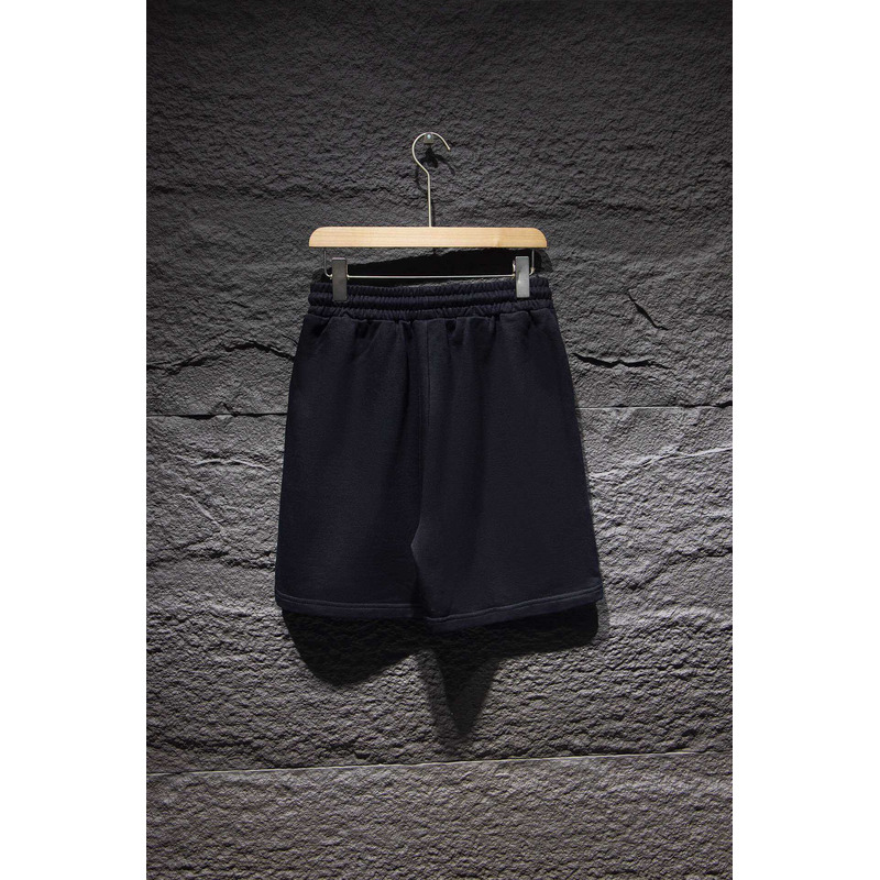 Chrome Heart Embroidered Cotton Shorts Black