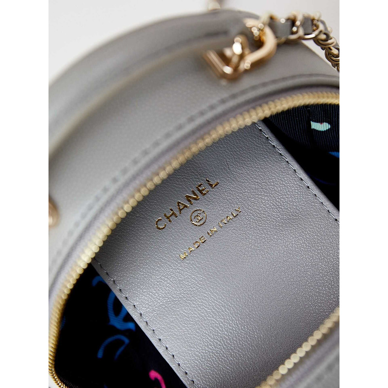 Ch*el caviar quilted cc mini classic backpack gray