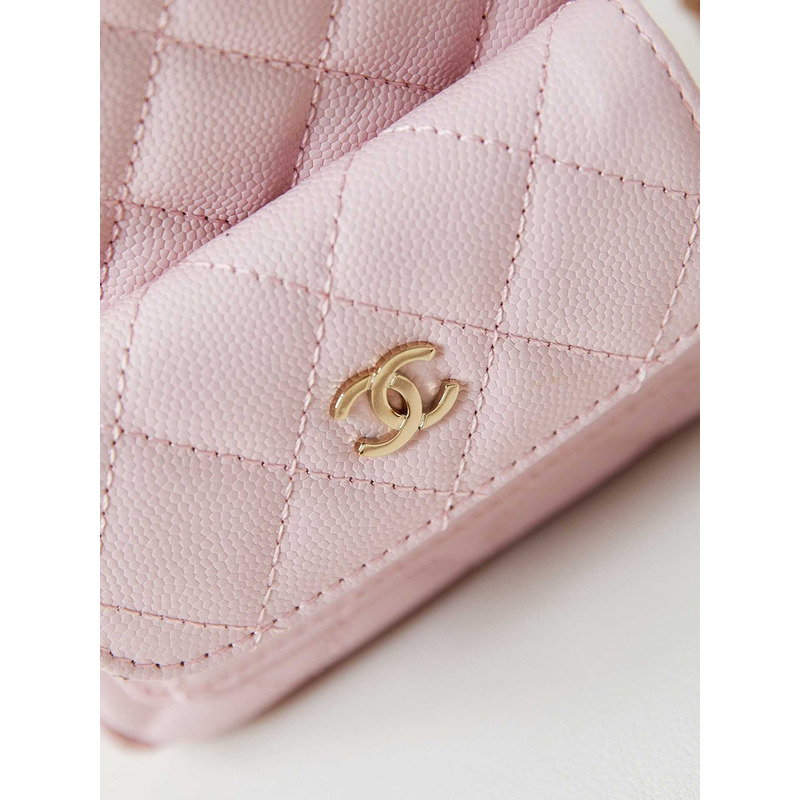 Ch*el caviar quilted cc mini classic backpack pink