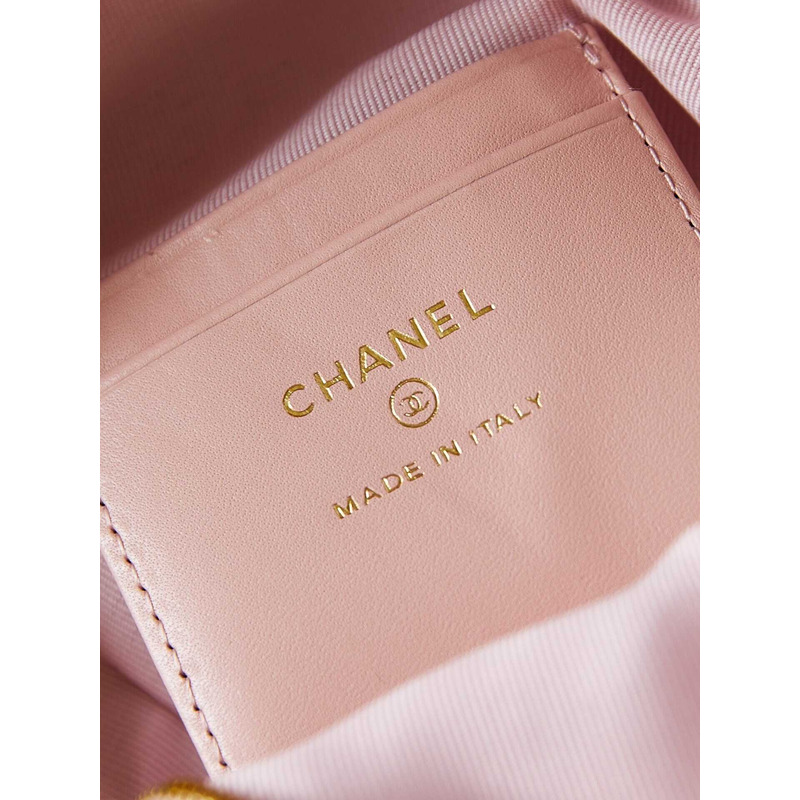 Ch*el caviar quilted cc mini classic backpack pink