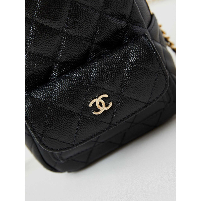 Ch*el caviar quilted cc mini classic backpack black