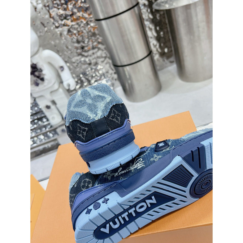 l**is V*t*n lv trainer sneaker denim blue