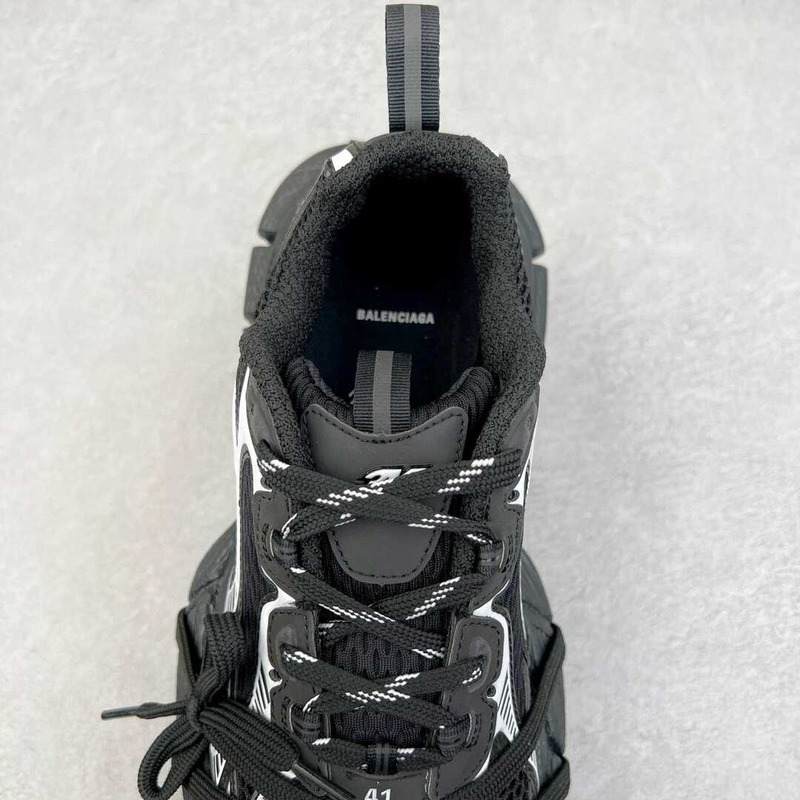 Ba*len*cia*ga 3xl sneaker in black and white mesh and polyurethane