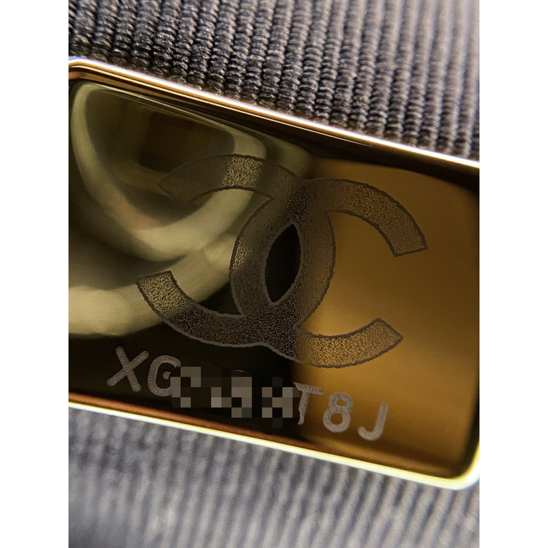 Ch*el caviar quilted & gold-tone metal backpack black