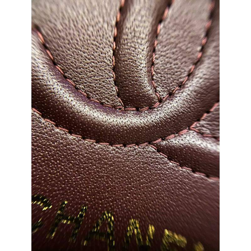 Ch*el large classic lambskin handbag black