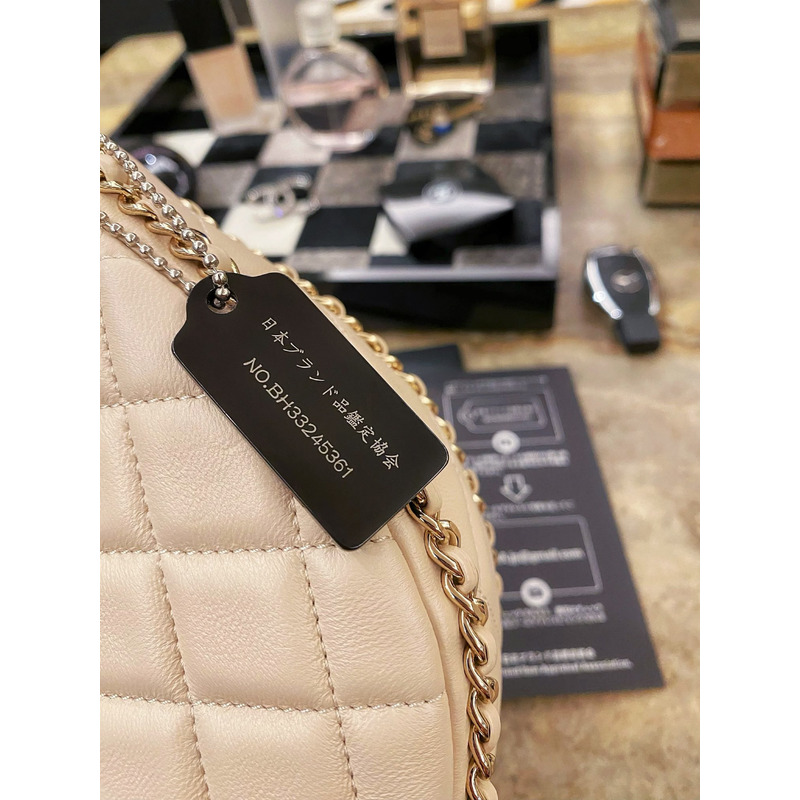 Ch*el hobo bag cream white