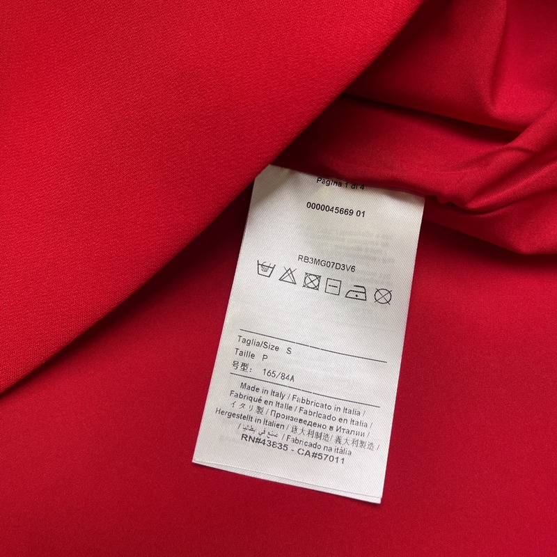 Valentino Crepe Couture Short Dress Red