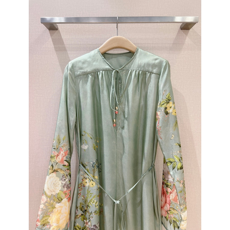 Zimmermann Dresses In Sage Floral