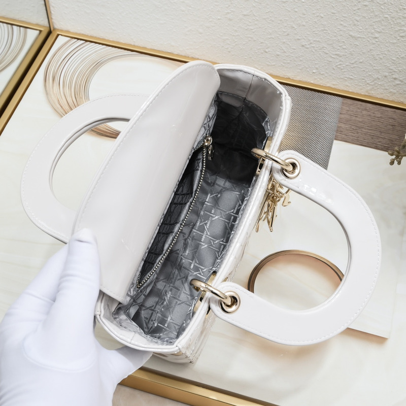 D*or small lady D*or patent leather white