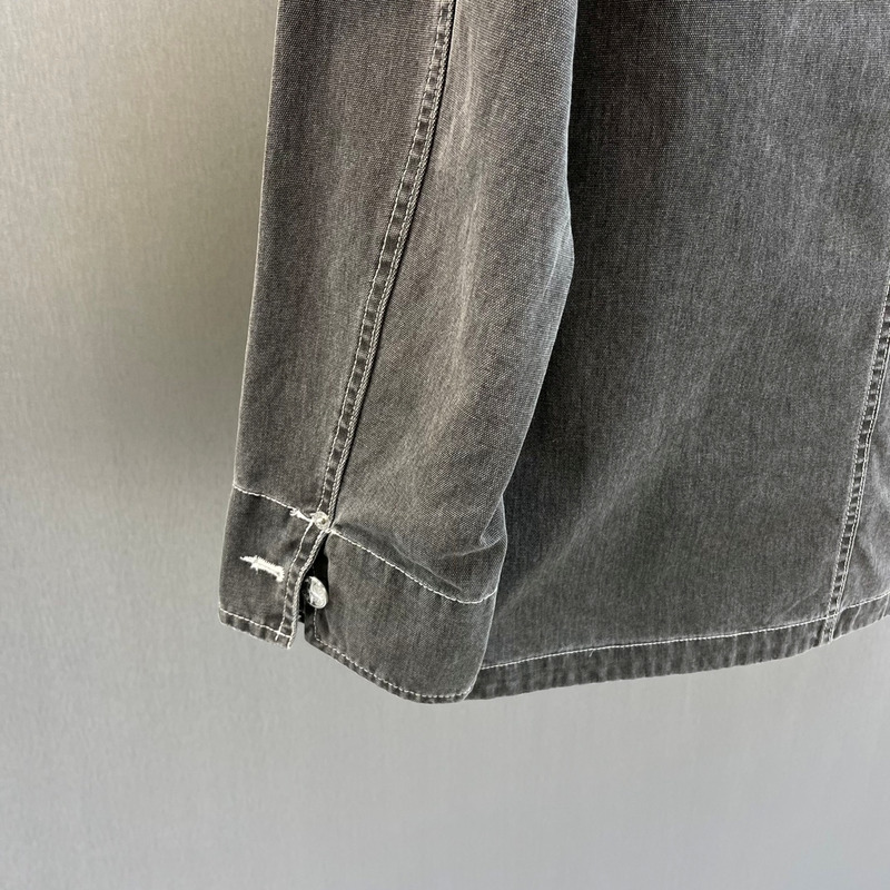 D*or x stone island cotton canvas jacket dark gray