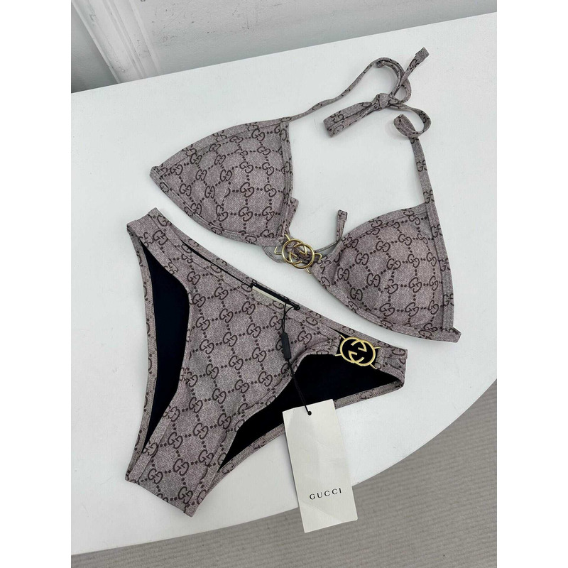 G*u*i gg bikini set brown
