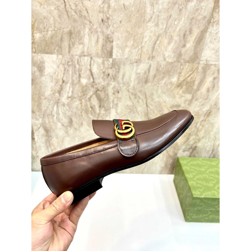 G*u*i tuseda brown  leather shoes