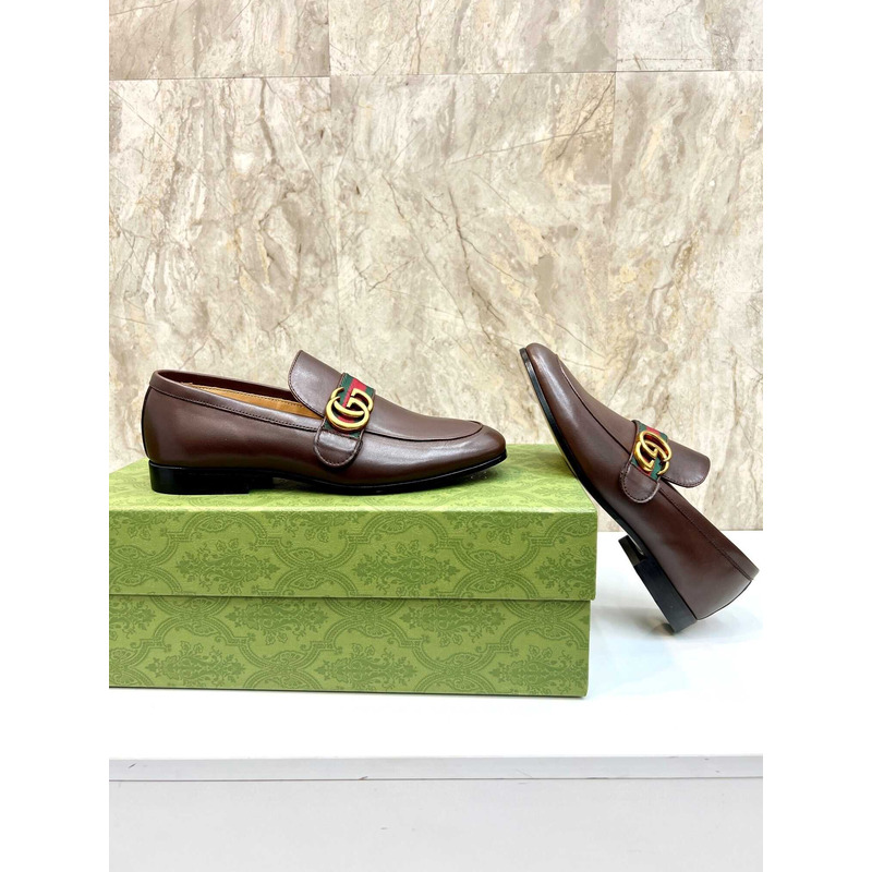 G*u*i tuseda brown  leather shoes