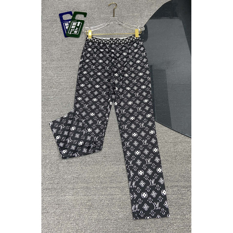 l**is V*t*n monogram jogging trousers black