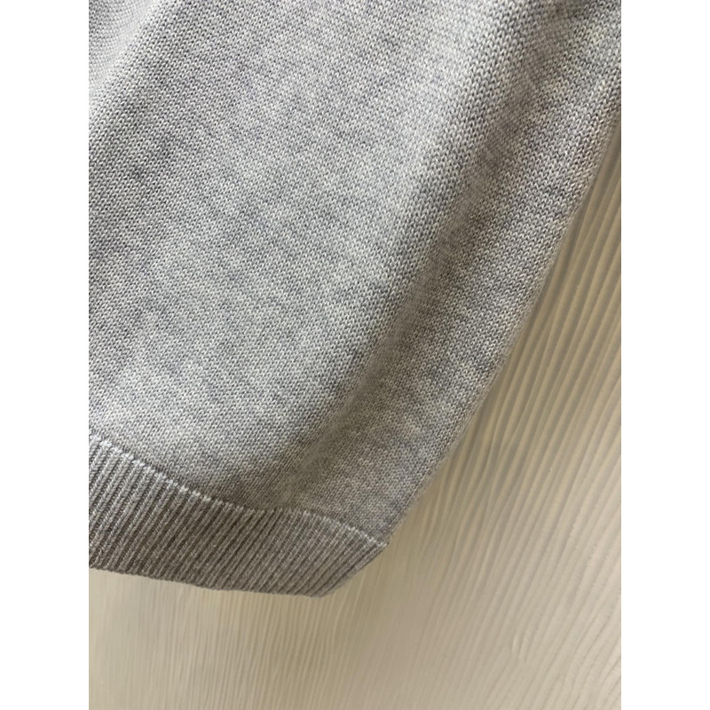 Miumiu Cotton Jersey Polo Shirt Grey