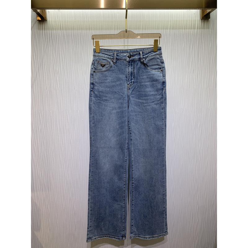 Pra*a  triangle logo jeans blue