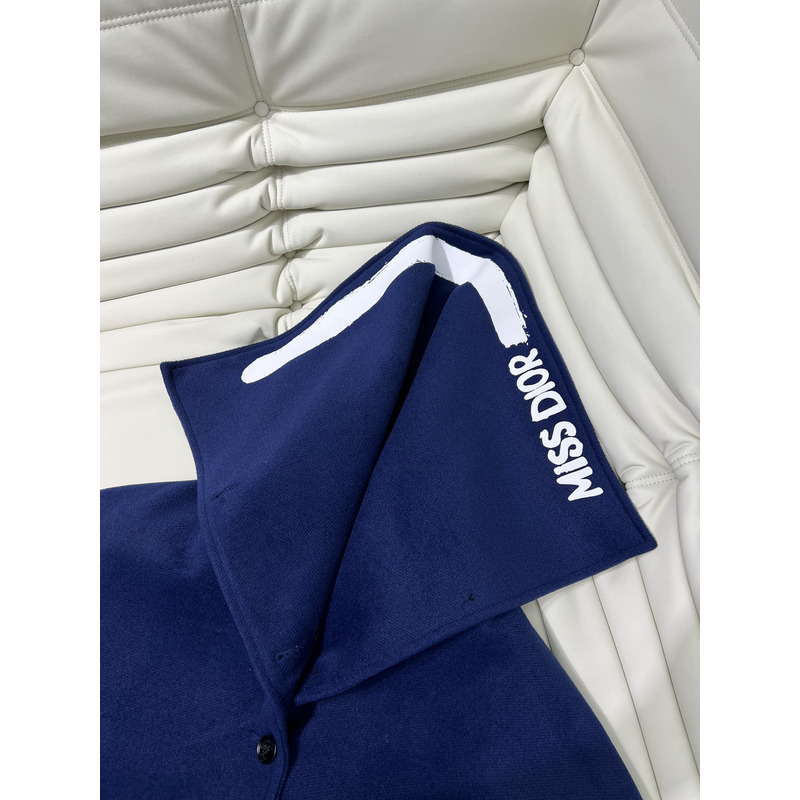 D*or bomber jacket with oversized collar dark blue