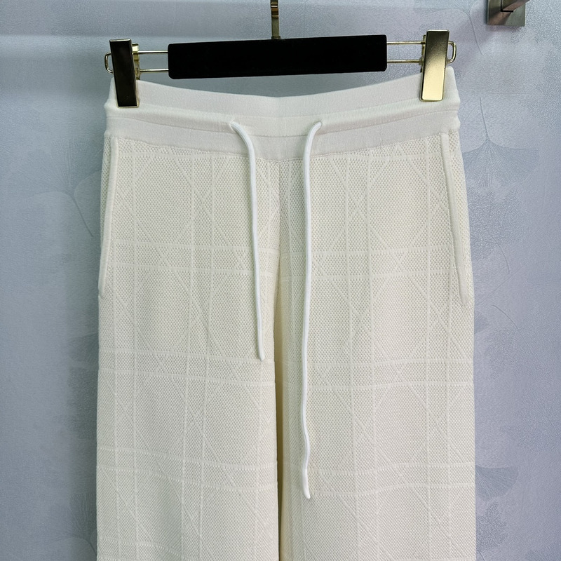 D*or hooded cardigan sweatshirt and sweatpants set white