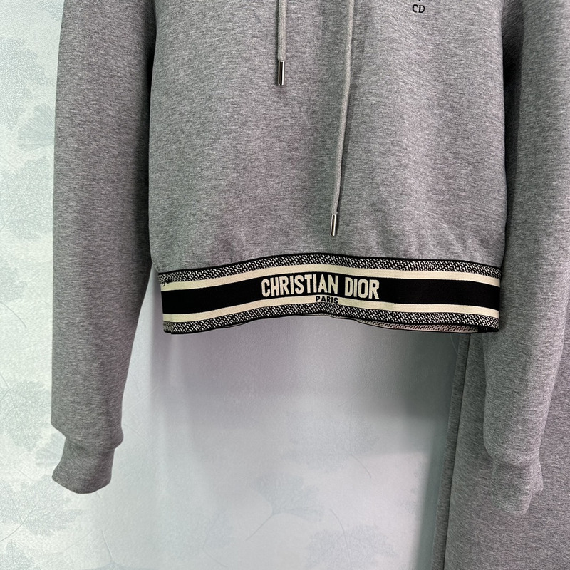 D*or ch**an D*or cd logo hoodie tracksuit in gray