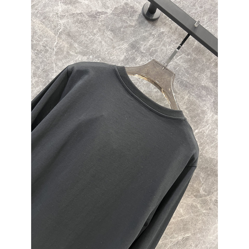 Miu Miu Embellished Bow Long Sleeves Cotton Black