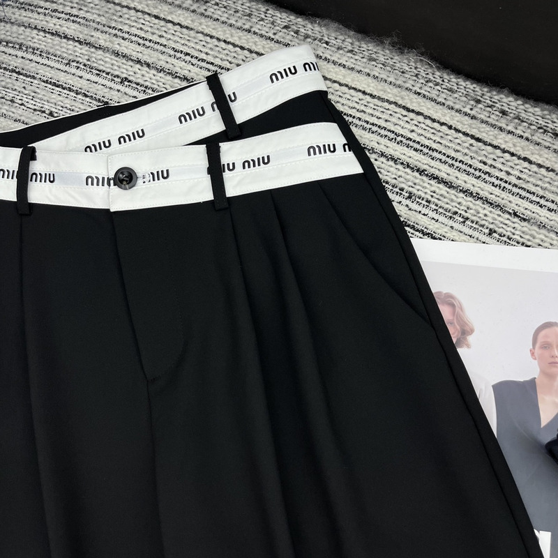 Miumiu Loose Fit Pants Black