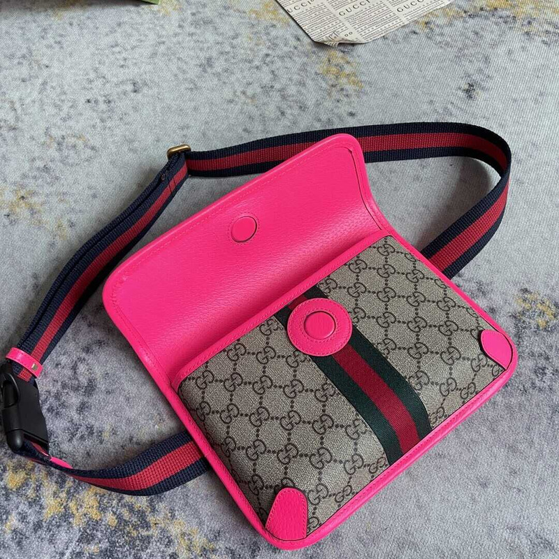 G*u*i ophidia fuchsia fanny belt bag