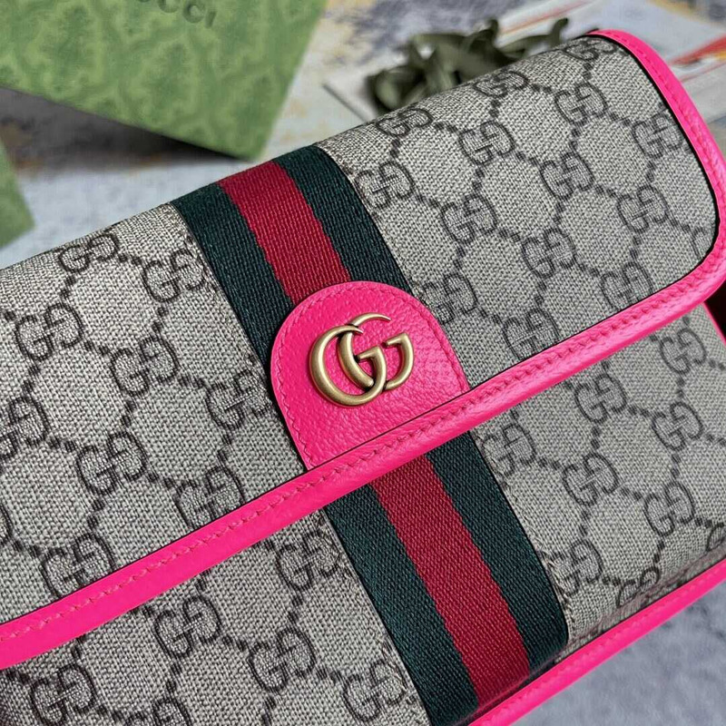 G*u*i ophidia fuchsia fanny belt bag