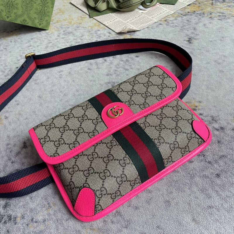 G*u*i ophidia fuchsia fanny belt bag