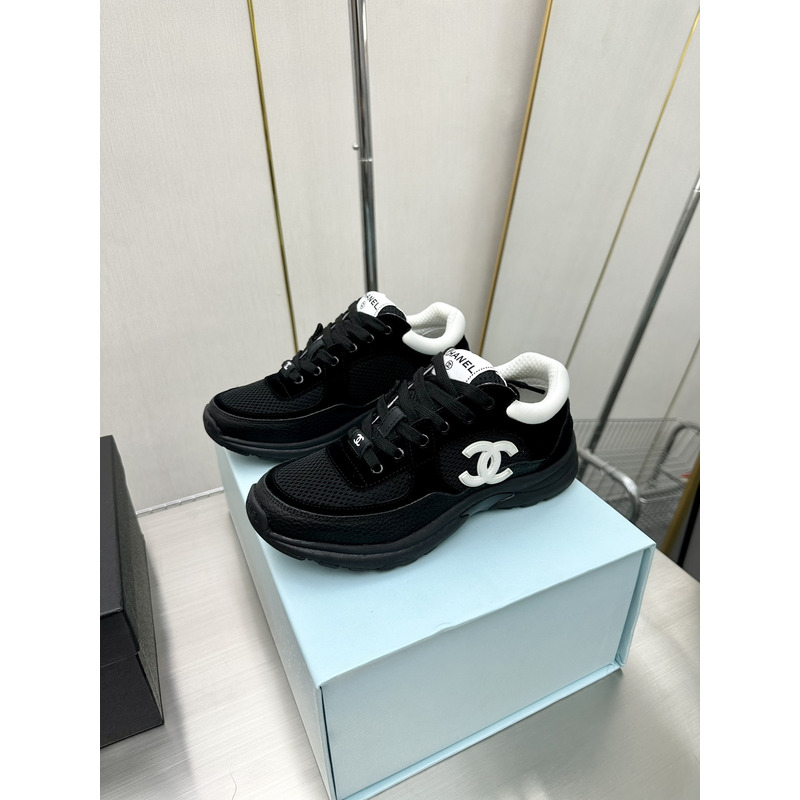 Ch*el low top trainer black white
