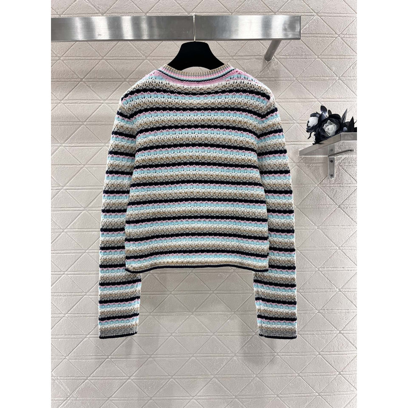 Ch*el striped cardigan in blue
