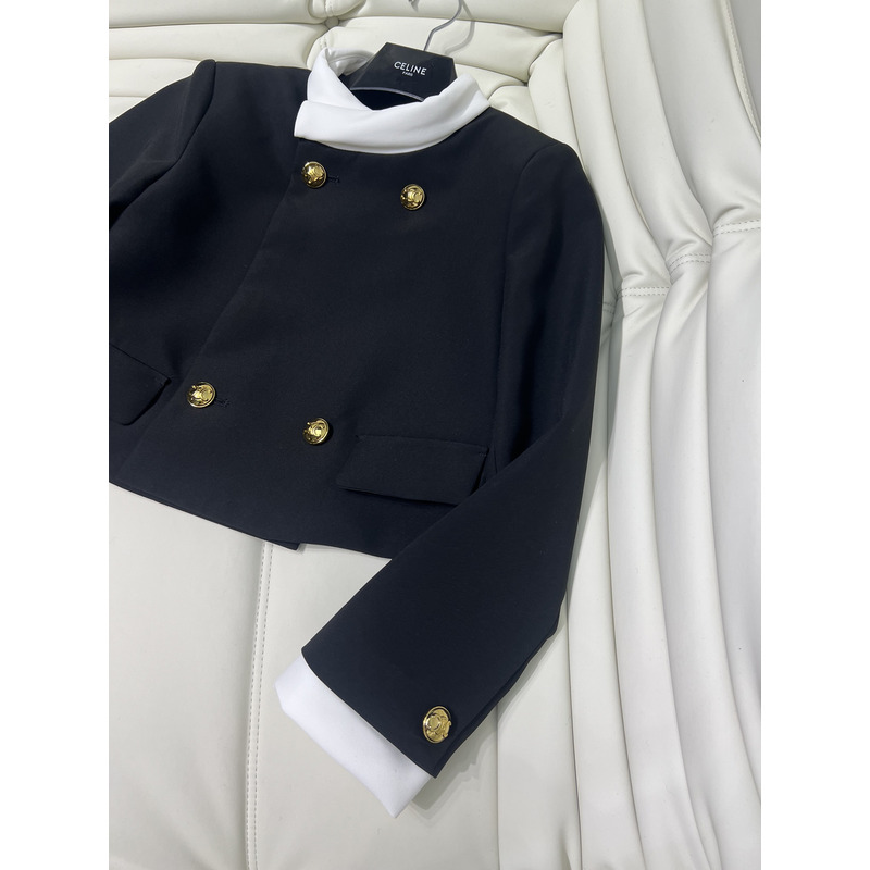 Ce**e cotton coat and skirt black