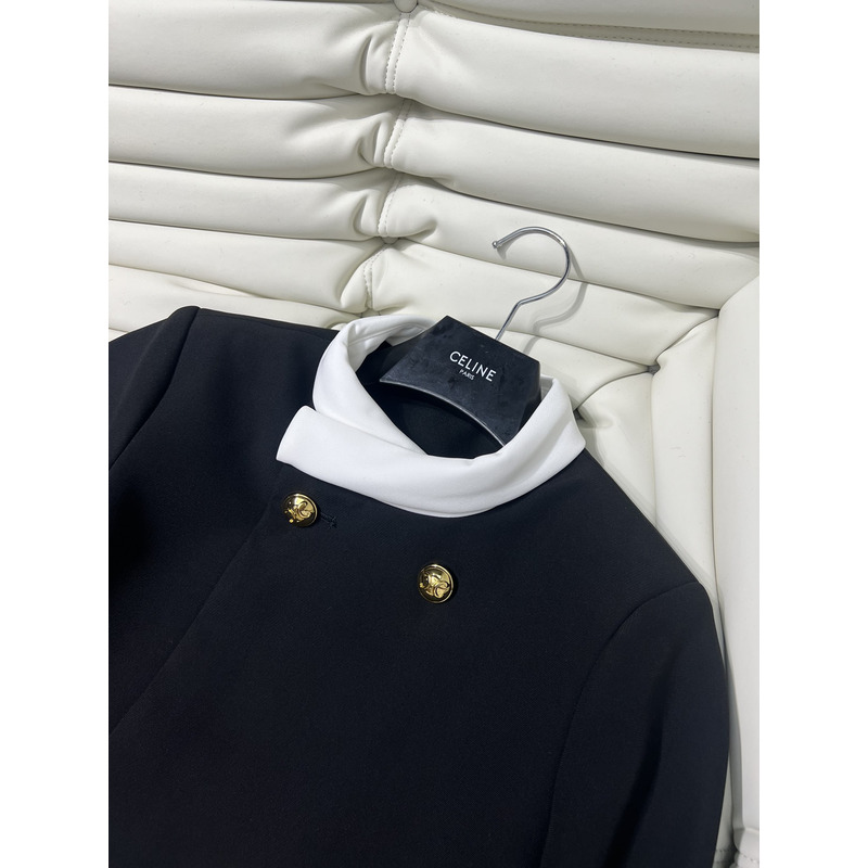 Ce**e cotton coat and skirt black