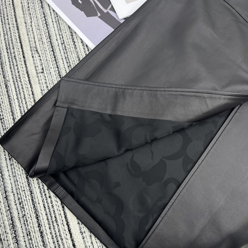 Ch*el lambskin single breasted waistcoat black