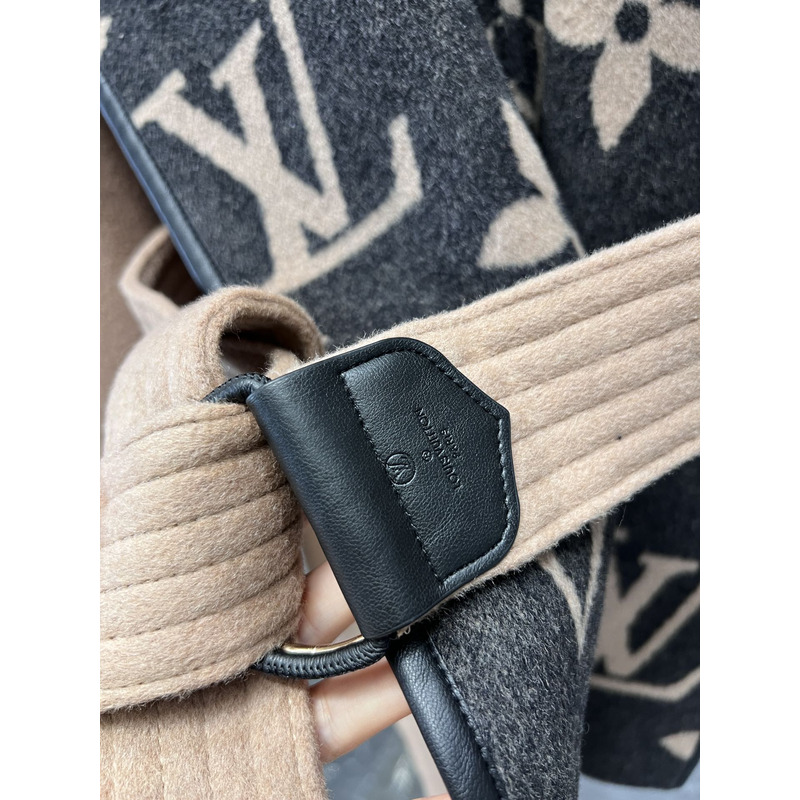 l**is V*t*n hooded wrap pea coat camel brown