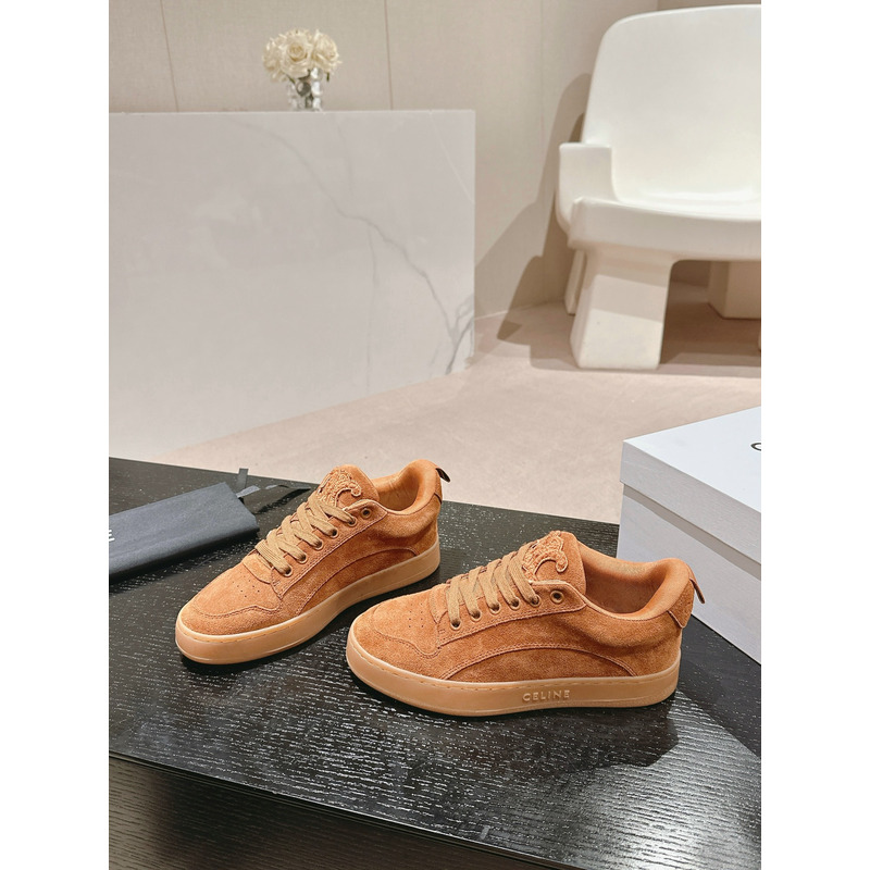Ce**e trainer low lace-up sneaker in suede brown