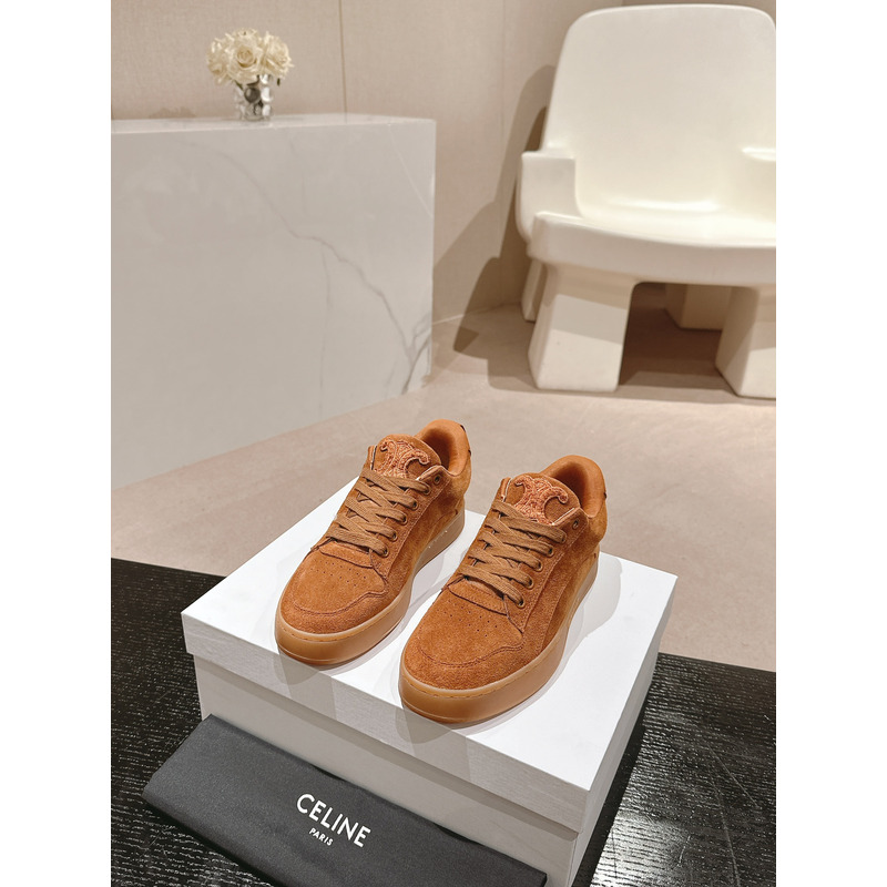 Ce**e trainer low lace-up sneaker in suede brown