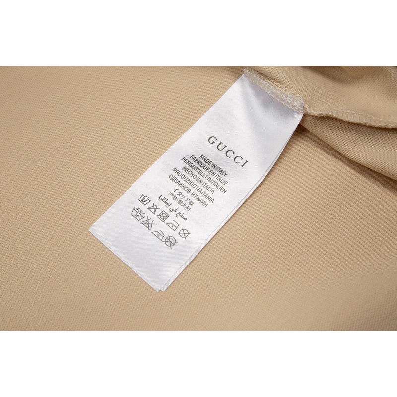 G*u*i cotton piquet polo with web collar t shirt