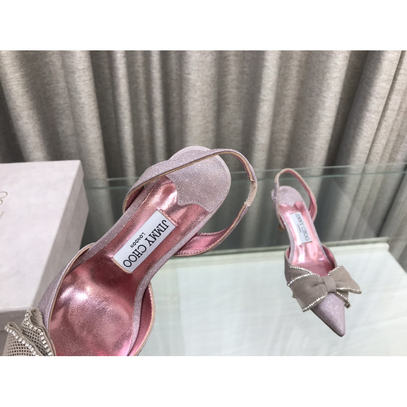 Jimmy Choo Brook SB 50 Fabric Glitter Pink