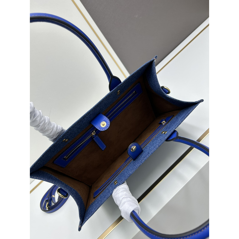 Versace La Medusa Denim Large Tote Bag