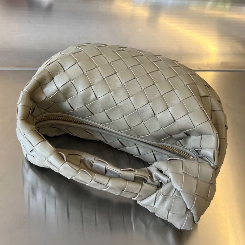 Bo*te*ga ve*ne*ta mini jodie intrecciato leather shoulder bag travertine