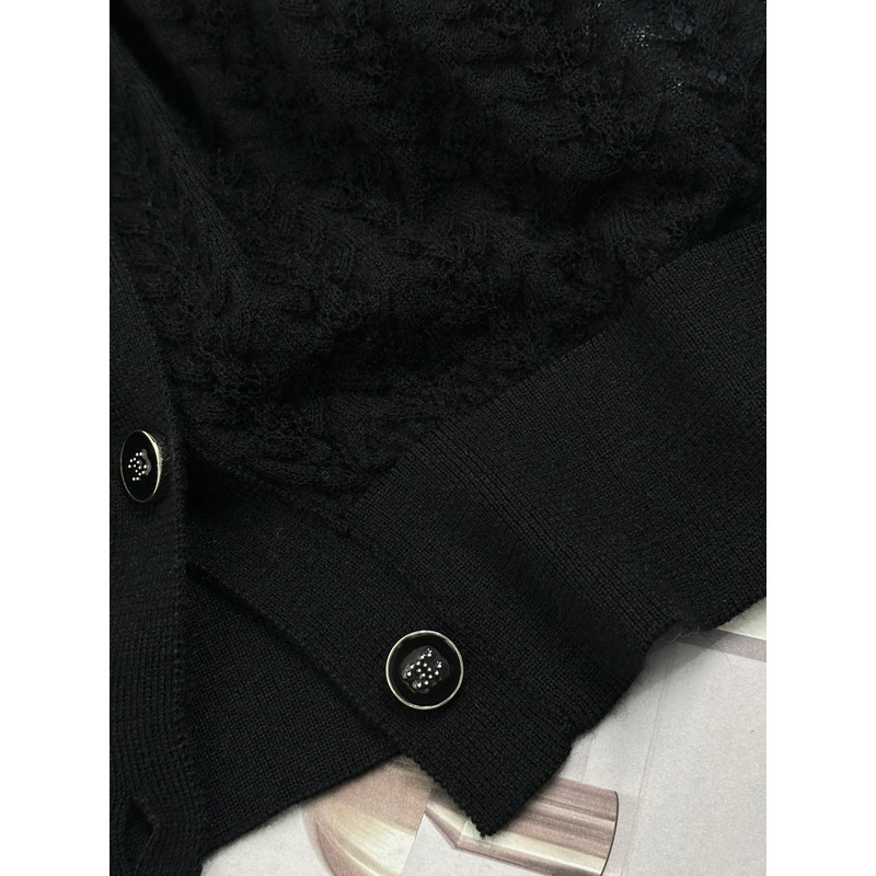 Ch*el knitted cardigan black