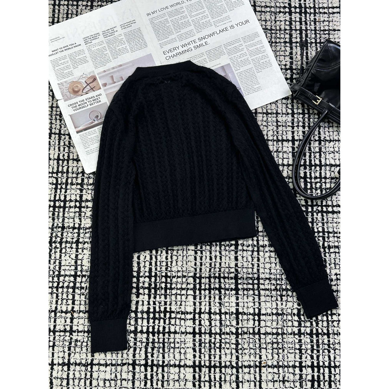 Ch*el knitted cardigan black