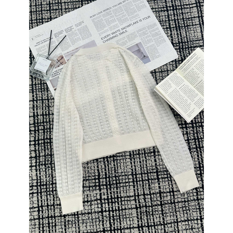 Ch*el knitted cardigan white