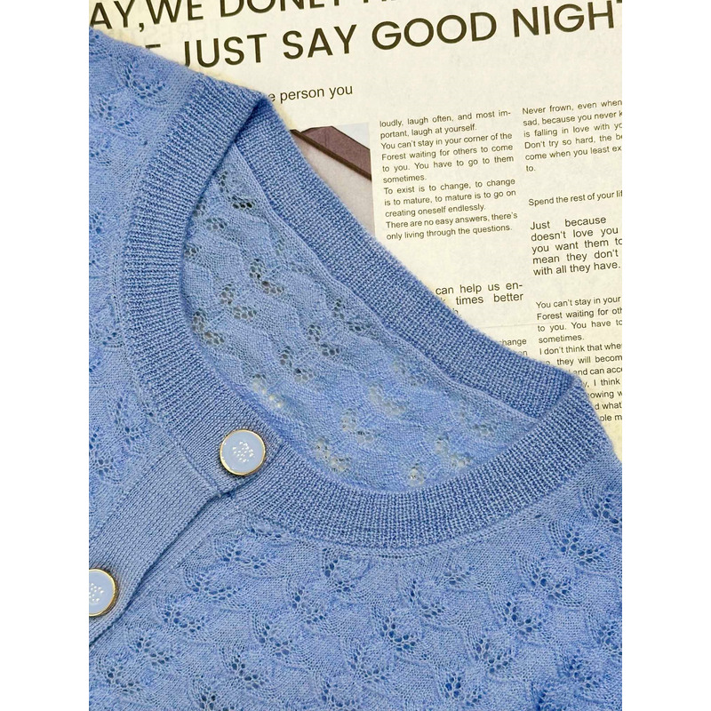 Ch*el knitted cardigan blue