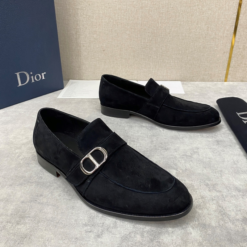 D*or logo suede loafer black