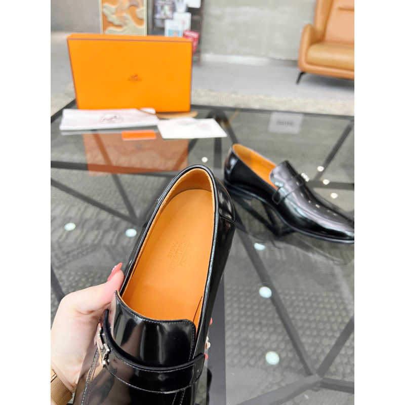 hermès paris loafer smooth surF**e black