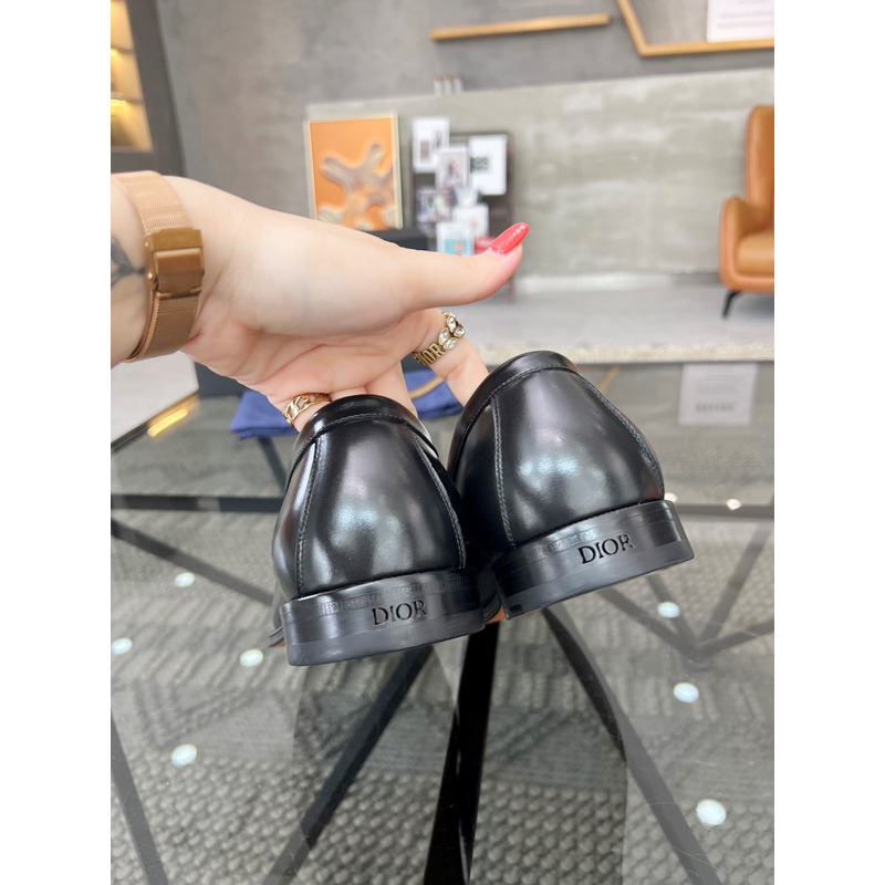 D*or granville polished calfskin loafer black